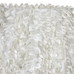 Leaf Hanging Taffeta Table Linen in Ivory