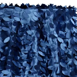 Leaf Hanging Taffeta Table Linen in Navy