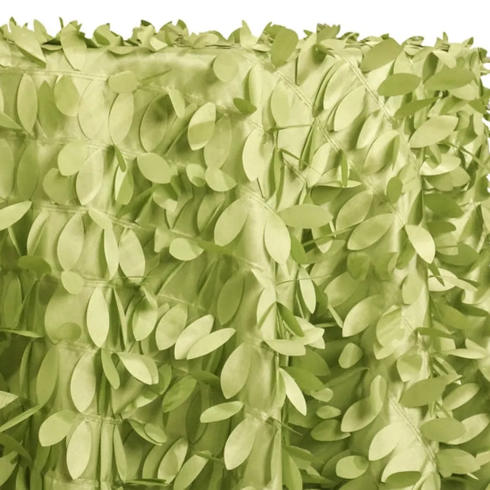 Leaf Hanging Taffeta Table Linen in Avocado