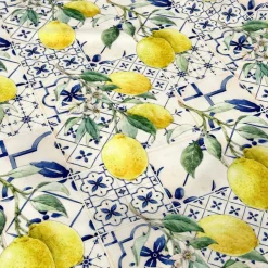 Lemon Cantina (Poly Print) Table Linen