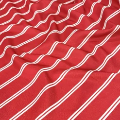 Lexington Stripe (Slub Print) Table Napkin in Red
