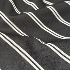 Lexington Stripe (Slub Print) Table Linen in Black