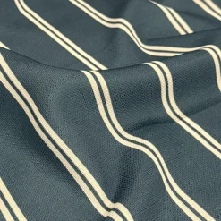 Lexington Stripe (Slub Print) Table Linen in Slate Blue