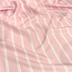 Lexington Stripe (Slub Print) Table Linen in Pink