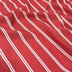 Lexington Stripe (Slub Print) Table Linen in Red