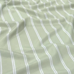 Lexington Stripe (Slub Print) Table Linen in Sage