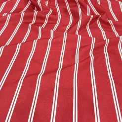 Lexington Stripe (Slub Print) Table Runner in Red