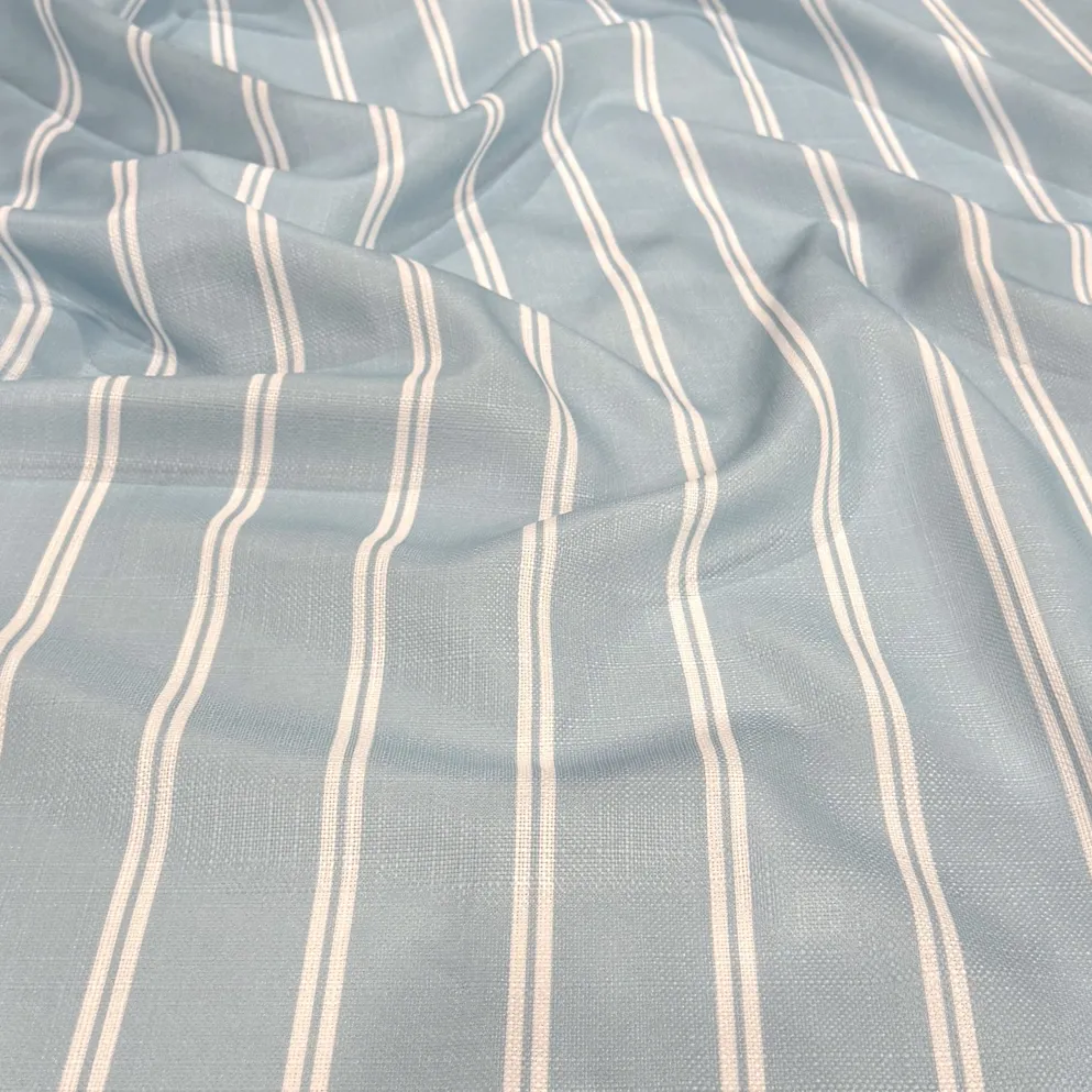 Lexington Stripe (Slub Print) Table Napkin in Lt Blue