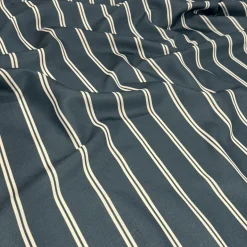 Lexington Stripe (Slub Print) Table Napkin in Slate Blue