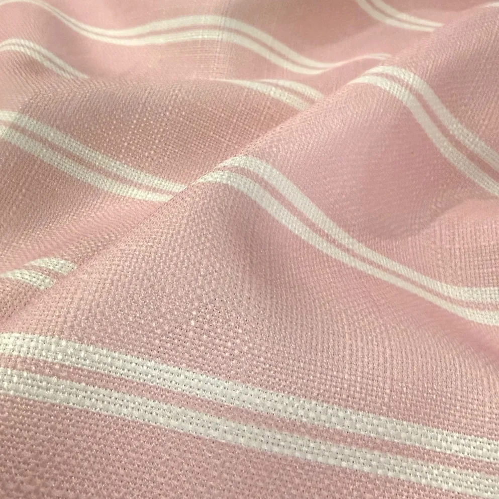 Lexington Stripe (Slub Print) Table Napkin in Pink