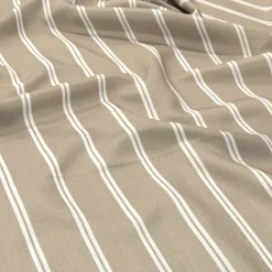 Lexington Stripe (Slub Print) Table Napkin in Taupe