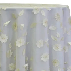 Lily Petal Table Linen in Ivory