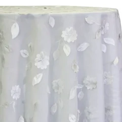 Lily Petal Table Linen in White