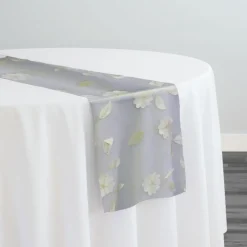Lily Petal Table Runner in Ivory