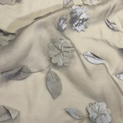 Lily Petal Table Runner in Silver