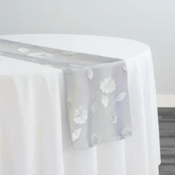 Lily Petal Table Runner in White