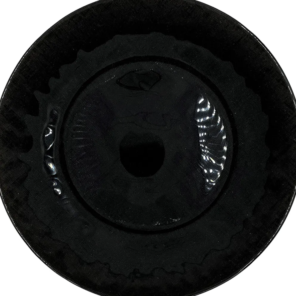 Linen - Glass Charger Plate in Black (Item # 0236)