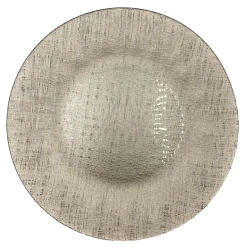 Linen - Glass Charger Plate in Champagne (Item # 0236)