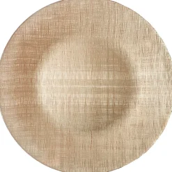 Linen - Glass Charger Plate in Champagne (Item # 0236)