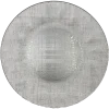 Linen - Glass Charger Plate in Silver (Item # 0236)