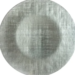 Linen - Glass Charger Plate in Silver (Item # 0236)