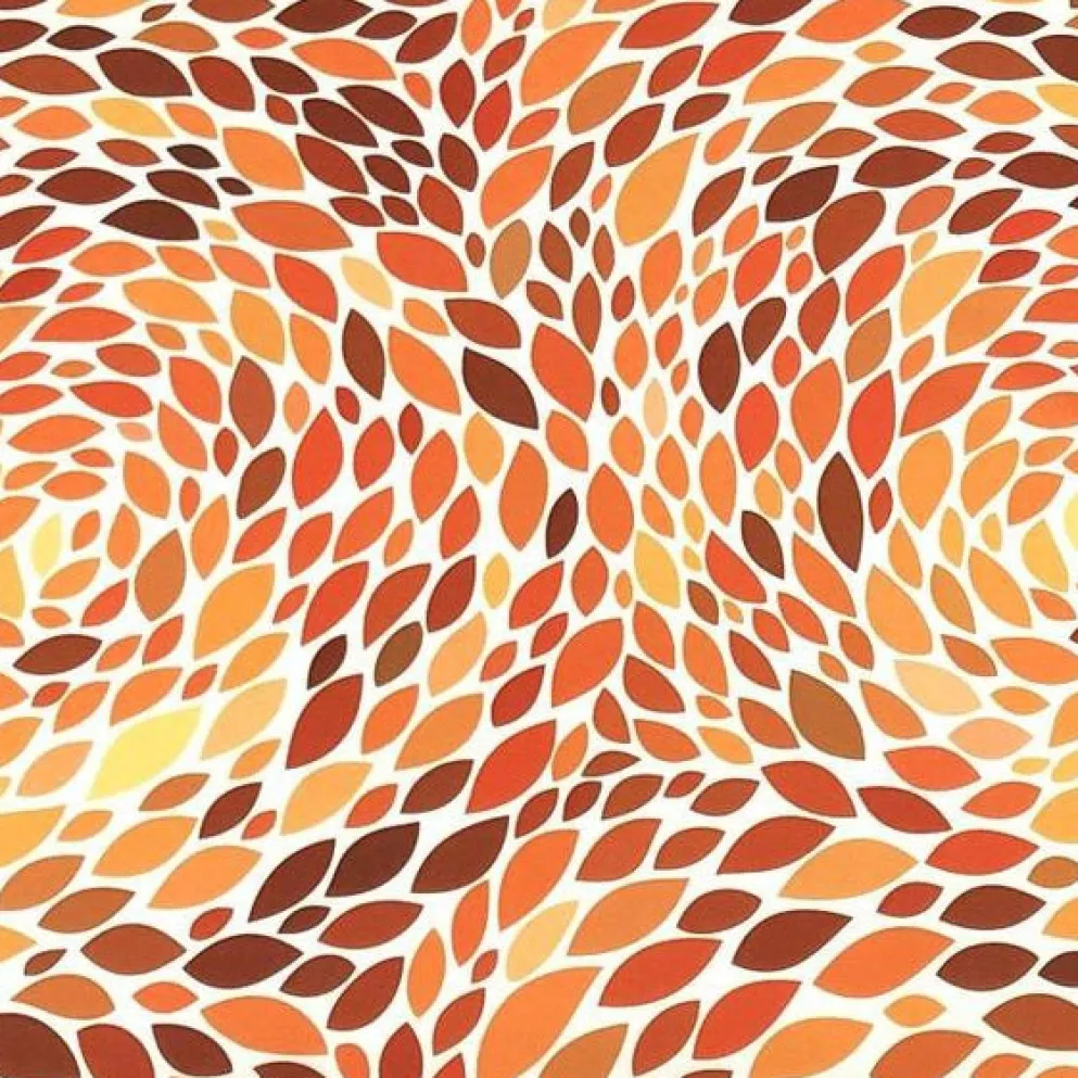 Locus Leaf (Poly Print) Table Linen in Orange