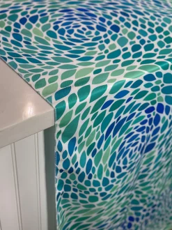 Locus Leaf (Poly Print) Table Linen in Blue