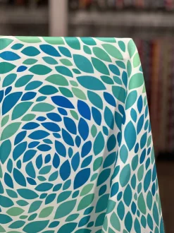Locus Leaf (Poly Print) Table Linen in Blue