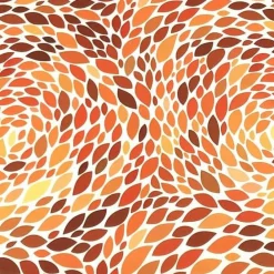 Locus Leaf (Poly Print) Table Runner in Orange