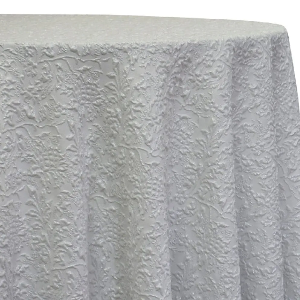 Lucia Jacquard Table Linen in White