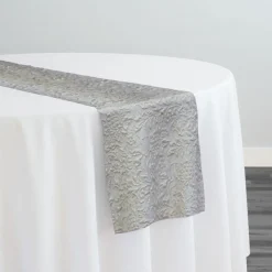 Lucia Jacquard Table Runner in Ivory