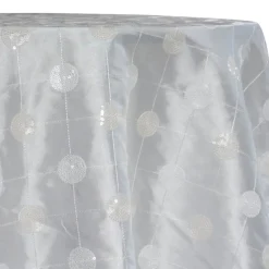 Luna Sequins Taffeta Table Linen in Ivory