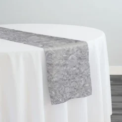 Lush Chiffon Table Runner in White