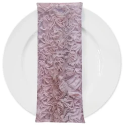 Lush Chiffon (w/ Poly Lining) Table Napkin in Blush