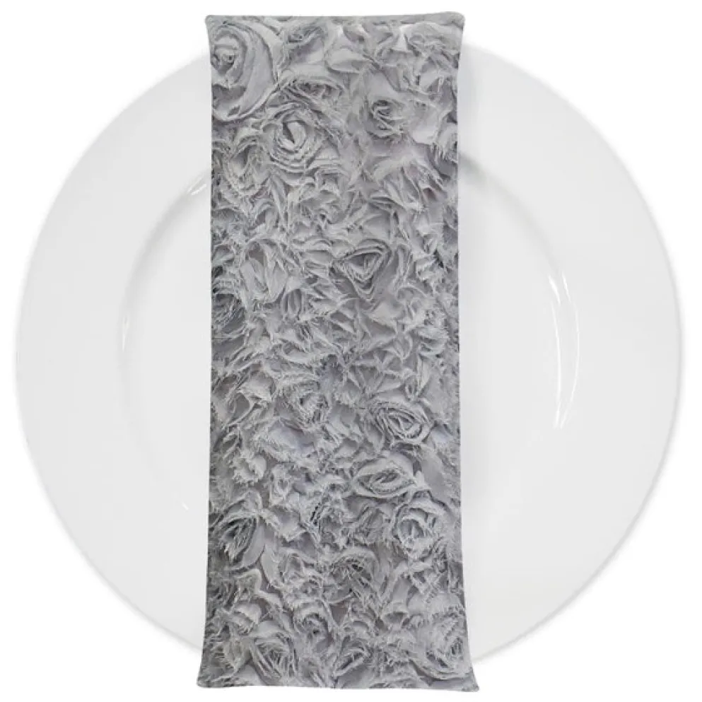 Lush Chiffon (w/ Poly Lining) Table Napkin in Silver