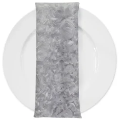 Lush Chiffon (w/ Poly Lining) Table Napkin in White