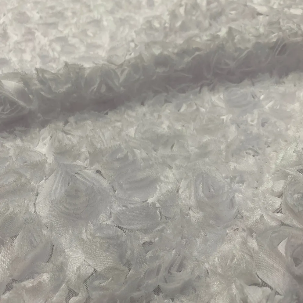 Lush Chiffon (w/ Poly Lining) Table Napkin in White