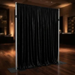 Lush Velvet Drapery Panel in Black
