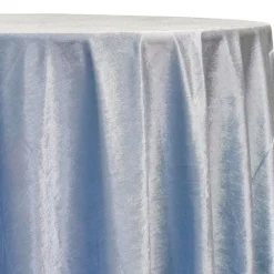 Lush Velvet Table Linen in Baby Blue