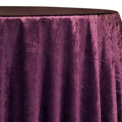 Lush Velvet Table Linen in Eggplant