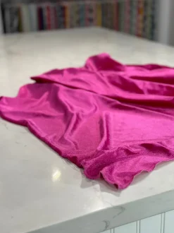 Lush Velvet Table Linen in Fuchsia