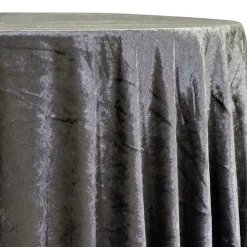 Lush Velvet Table Linen in Grey