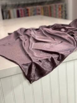Lush Velvet Table Linen in Heather