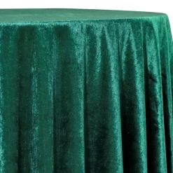 Lush Velvet Table Linen in Hunter Green