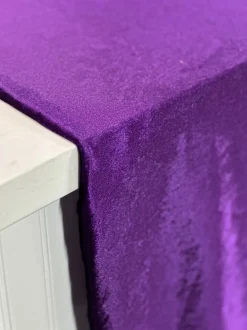 Lush Velvet Table Linen in Purple