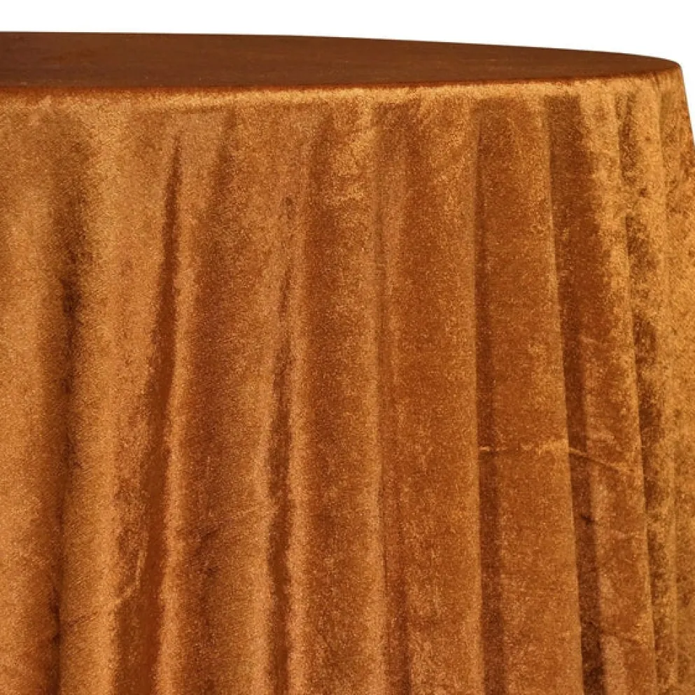 Lush Velvet Table Linen in Rust