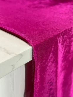 Lush Velvet Table Linen in Sangria
