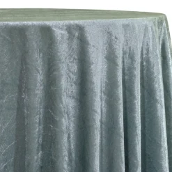 Lush Velvet Table Linen in Sea Foam