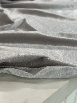 Lush Velvet Table Linen in Silver