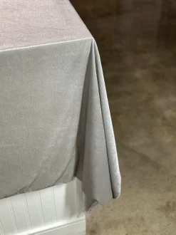 Lush Velvet Table Linen in Silver